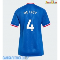 Camisa de time de futebol Manchester United Matthijs de Ligt #4 Replicas 2º Equipamento Feminina 2026-27 Manga Curta